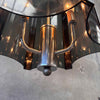 Vintage 1970's Smoked Lucite & Chrome Hanging Lamp #2