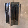 Vintage 1970's Smoked Lucite & Chrome Hanging Lamp #2