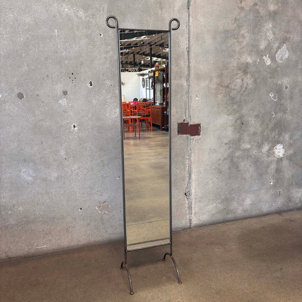 Vintage Iron Metal Floor Length Mirror