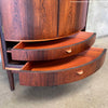 Mid Century Danish Corner Cabinet With Key In Brazilian Rosewood