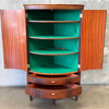 Mid Century Danish Corner Cabinet With Key In Brazilian Rosewood