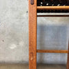 Pair of Glenn of California Leather & Walnut Barstools