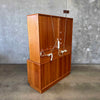 Vintage Danish Cabinet With Tambour Doors