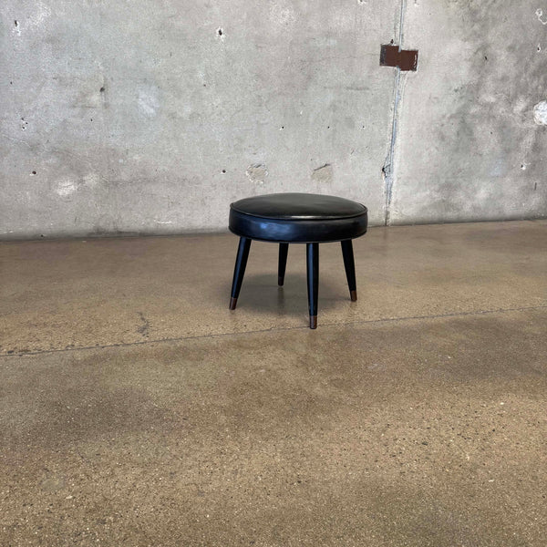 Mid Century Low Black Stool