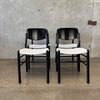 Set of 4 Lacquered Woven Dinging Chairs
