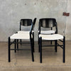 Set of 4 Lacquered Woven Dinging Chairs
