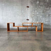 Vintage Oak Modular Shelf Cabinet