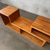 Vintage Oak Modular Shelf Cabinet