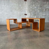 Vintage Oak Modular Shelf Cabinet