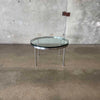 1970s Solid Stainless Steel & Glass Coffee Table