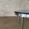 1970s Solid Stainless Steel & Glass Coffee Table