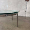 1970s Solid Stainless Steel & Glass Coffee Table