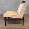 1960s Mid Century Modern Solid Walnut Chair - New Upholstery #1