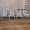 Set of Four Post Modern Iron & Steel Pocking Patio Chairs