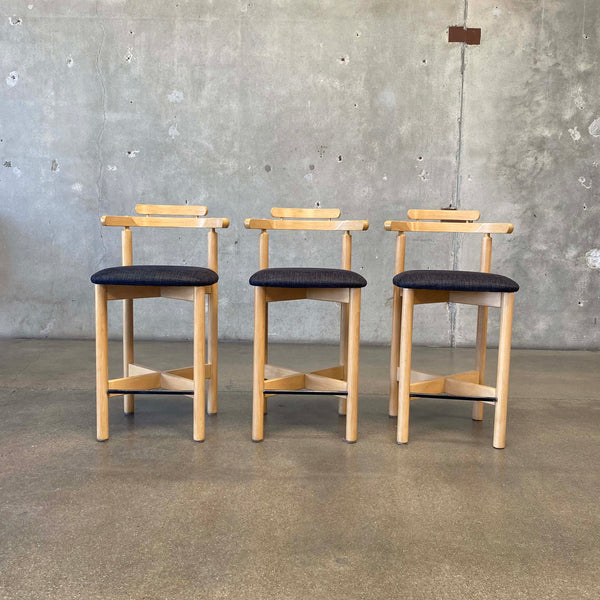 Set of Three Mid Century Counter Height Bar Stools By Gangso Mobler - HOLD