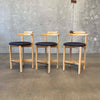Set of Three Mid Century Counter Height Bar Stools By Gangso Mobler