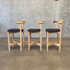 Set of Three Mid Century Counter Height Bar Stools By Gangso Mobler