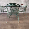 Five Piece Post Modern Metal & Mesh Patio Table & 4 Chair Set