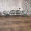 Five Piece Post Modern Metal & Mesh Patio Table & 4 Chair Set