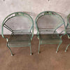 Five Piece Post Modern Metal & Mesh Patio Table & 4 Chair Set