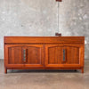 Vintage Walnut John Keal Credenza For Brown Saltman
