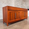 Vintage Walnut John Keal Credenza For Brown Saltman