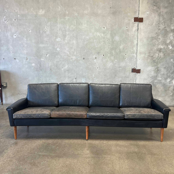 1950's Danish Leather Sofa
