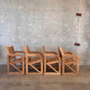 Vintage Redwood Patio Table & Chair Set