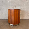 Anthropologie Quillen Marquetry Round Walnut Pedestal Bistro Table
