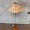 Anthropologie Rattan Umbel Floor Lamp