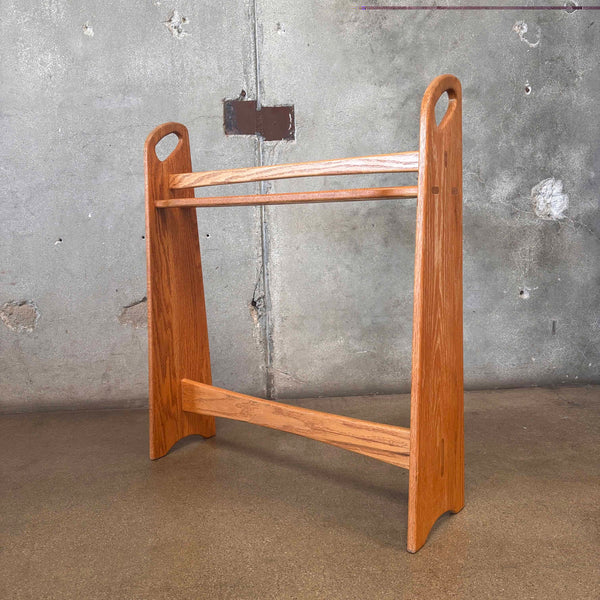 Vintage Oak Frank Evans Blanket Stand