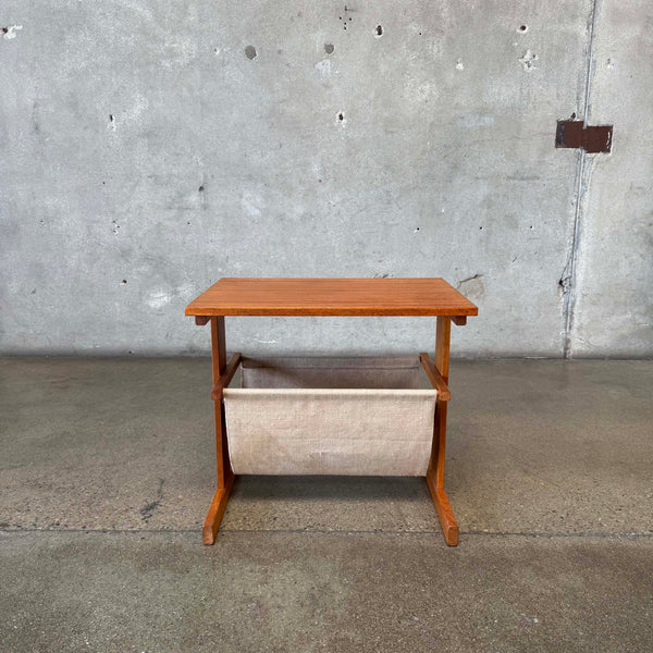 PBJ Teak Magazine Rack / Side Table - Denmark C. 1965