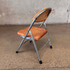 Vintage Cane & Chrome Child's Folding Chair / Plant Stand