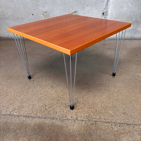 Vintage Danish Fritz Hausen "Pin Age" Small Square End Table