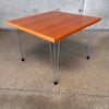 Vintage Danish Fritz Hausen "Pin Age" Small Square End Table