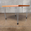 Vintage Danish Fritz Hausen "Pin Age" Small Square End Table