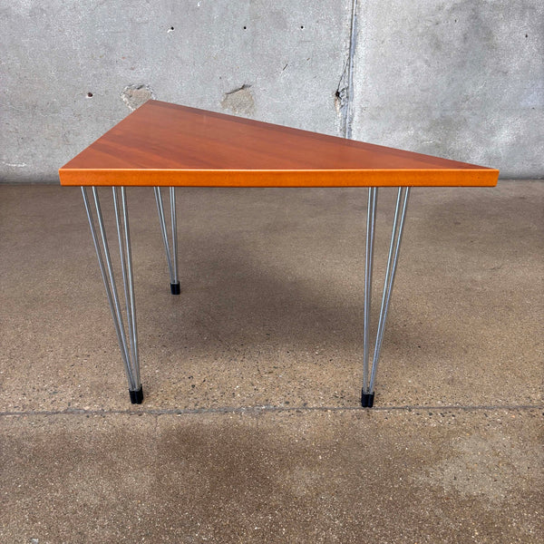 Vintage Danish Fritz Hausen "Pin Age" Small Triangle End Table