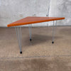Vintage Danish Fritz Hausen "Pin Age" Small Triangle End Table