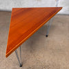 Vintage Danish Fritz Hausen "Pin Age" Small Triangle End Table