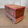 Vintage Hand Painted Swedish Wooden Trunk