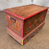 Vintage Hand Painted Swedish Wooden Trunk