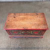 Vintage Hand Painted Swedish Wooden Trunk