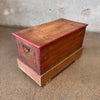 Vintage Hand Painted Swedish Wooden Trunk