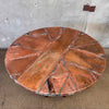 Mid Century Custom Made Copper Top Round Dining Table