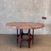 Mid Century Custom Made Copper Top Round Dining Table