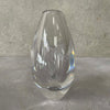 Orrefors Crystal Tear Drop Vase Etched Cat