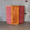 Antique Pine Triptych Standing Mirror