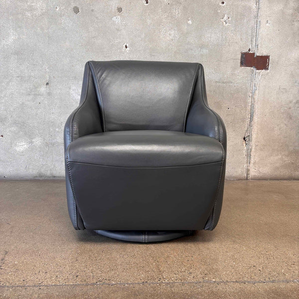 W. Schillig Nikki Swivel Glider Leather Chair #1