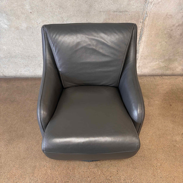 W. Schillig Nikki Swivel Glider Leather Chair #2