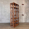 1970's All Original Rattan / Bamboo Shelving Unit